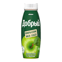 Сок "Добрый" Яблоко ПЭТ 0,3л*12шт (192 уп/пал)